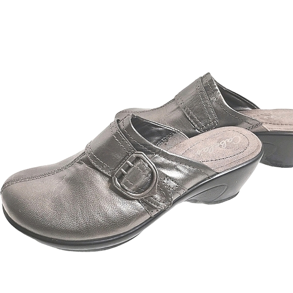 Vintage Cabela's Metallic Leather Clogs, Size 9.5
